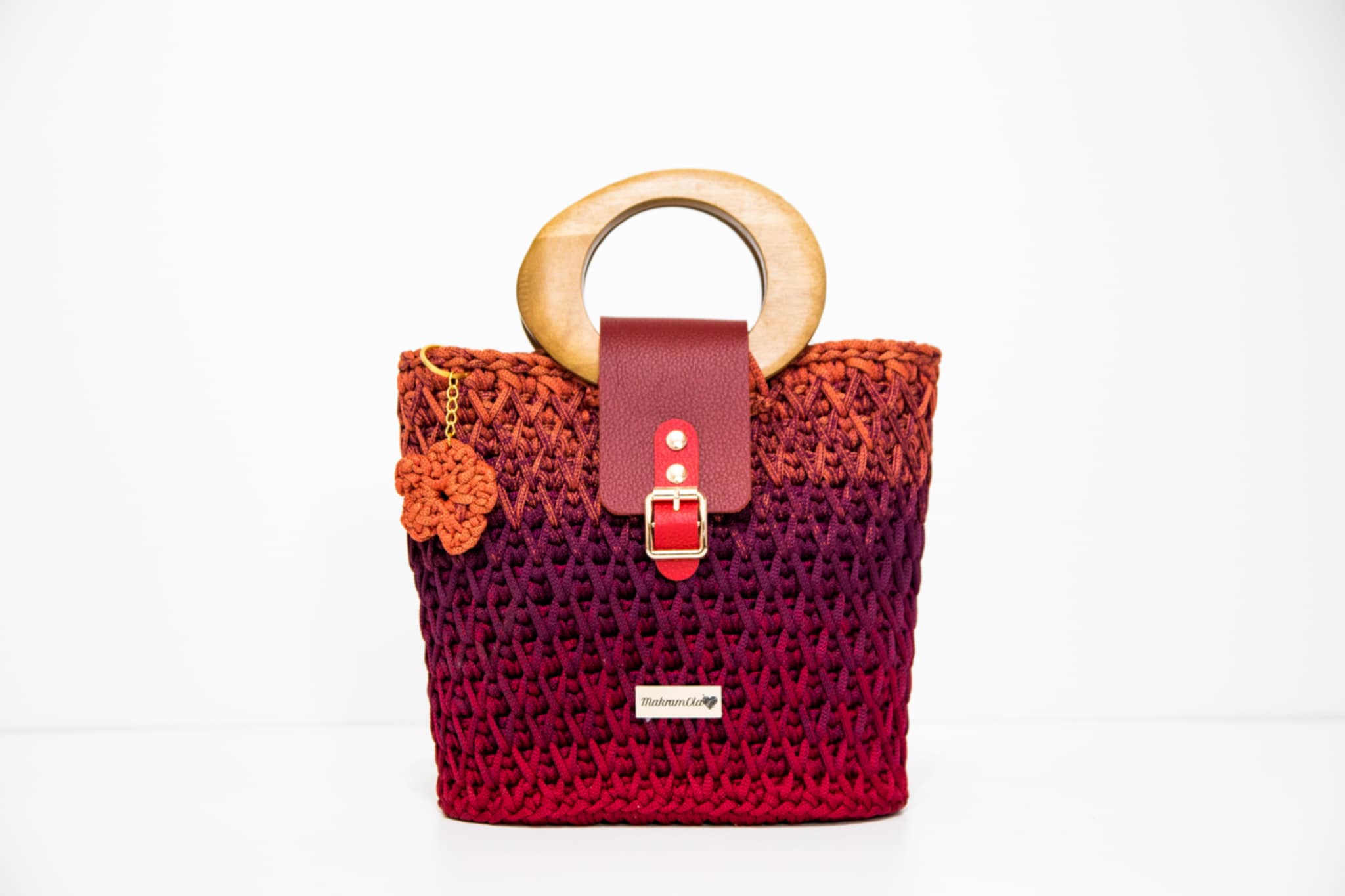 Bordowo-czerwone ombre